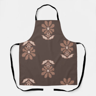 Delantal Floral en Tonos Café Apron