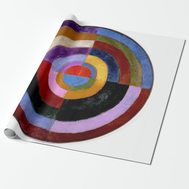 Delaunay Claasical Abstract Art Painting Disc Wrapping Paper (Unrolled)