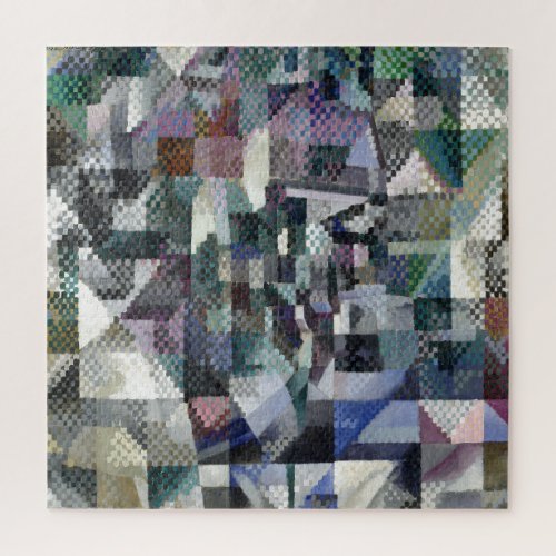 Delaunay Claasical Abstract Art Painting Window 3 Jigsaw Puzzle