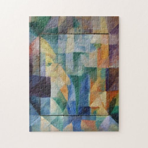 Delaunay Claasical Abstract Art Painting Windows Jigsaw Puzzle