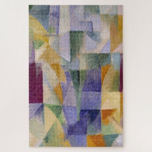Delaunay Claasical Abstract Art Painting Windows Jigsaw Puzzle