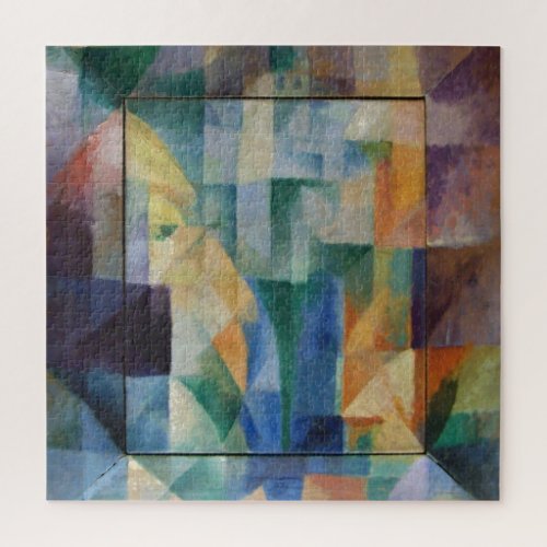 Delaunay Claasical Abstract Art Painting Windows Jigsaw Puzzle