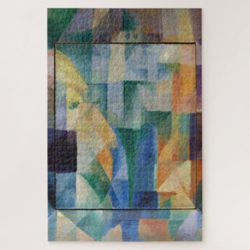 Delaunay Claasical Abstract Art Painting Windows Jigsaw Puzzle