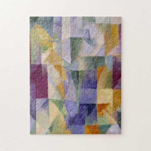 Delaunay Claasical Abstract Art Painting Windows Jigsaw Puzzle