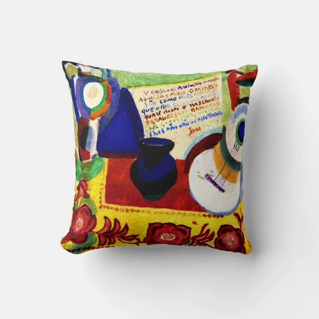 Delaunay - Portuguese Still Life Throw Pillow (Front)