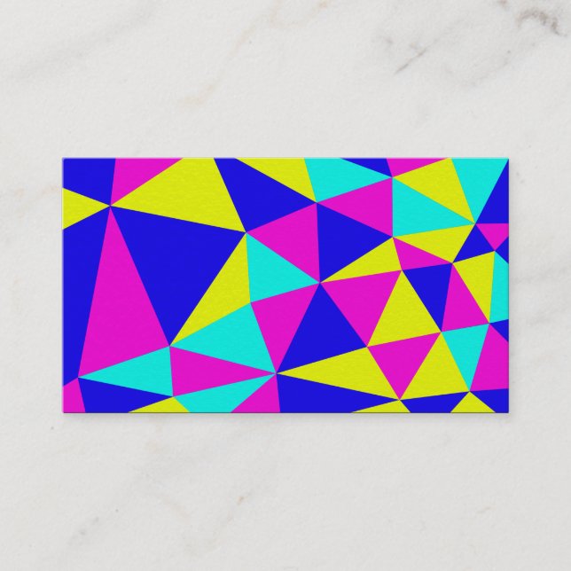 Delaunay Style Triangle Abstract 03 Business Card (Front)