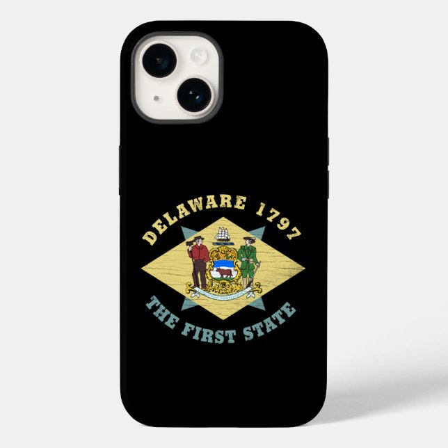 DELAWARE 1797 THE FIRST STATE FLAG Case-Mate iPhone CASE (Back)