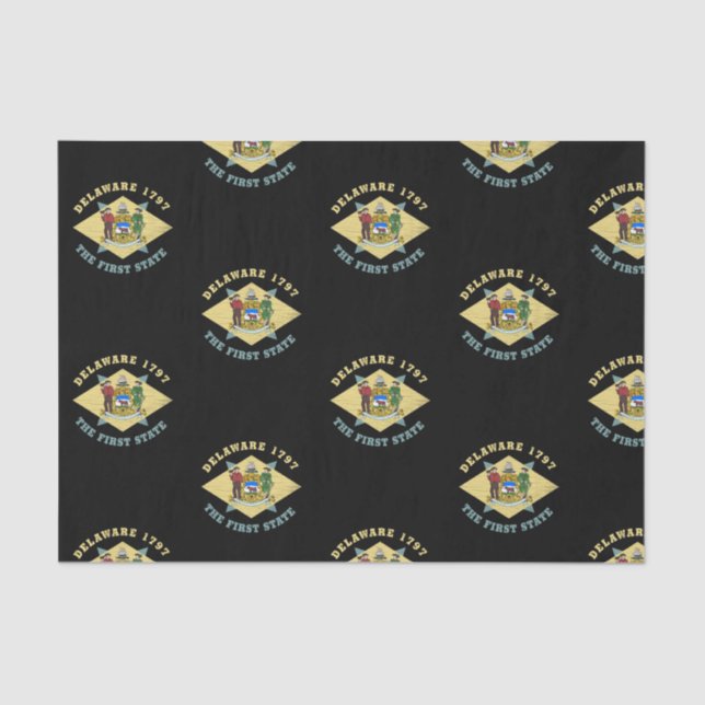 DELAWARE 1797 THE FIRST STATE FLAG TISSUE PAPER (Front)
