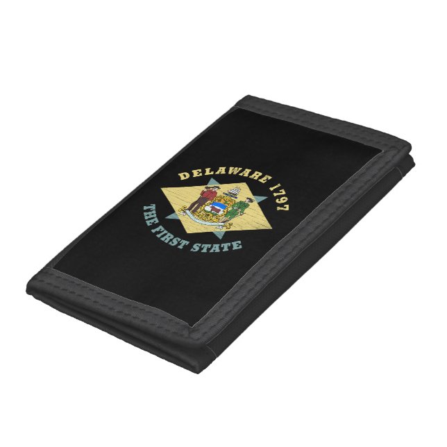 DELAWARE 1797 THE FIRST STATE FLAG TRIFOLD WALLET (Bottom)
