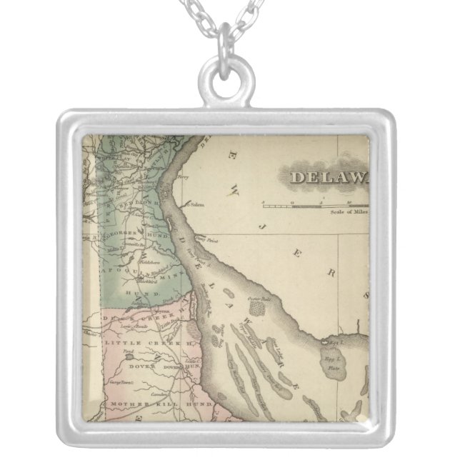 Delaware 2 silver plated necklace (Front)