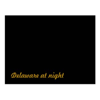 Delaware at night postcard