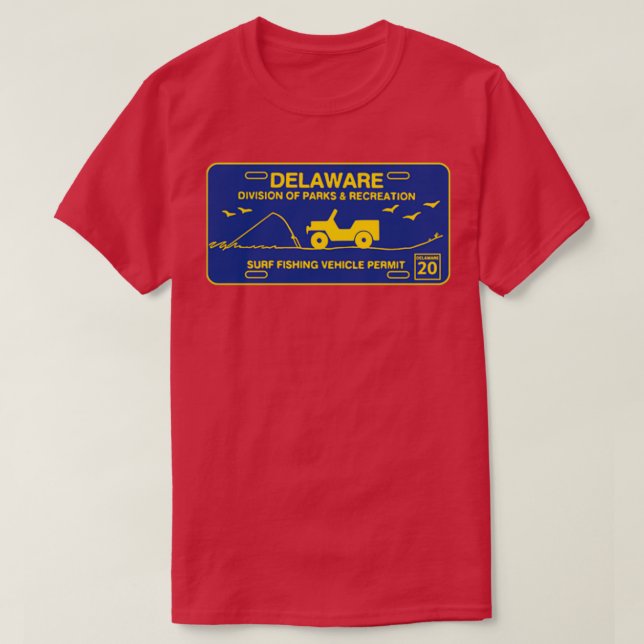 Delaware Beach Tag T-Shirt (Design Front)