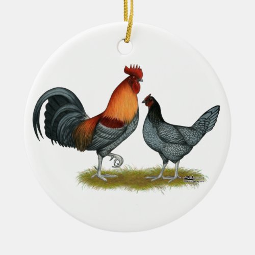 Delaware Blue Hen Ceramic Ornament