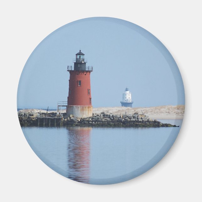 Delaware Breakwater & Harbor of Refuge Lighthouses Magnet (Front)