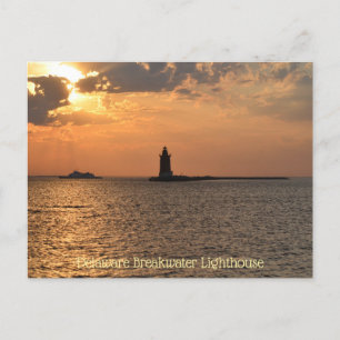 Delaware Breakwater Lighthouse Cape Henlopen Lewes Postcard