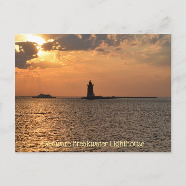 Delaware Breakwater Lighthouse Cape Henlopen Lewes Postcard (Front)