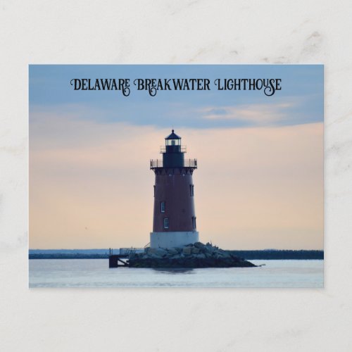 Delaware Breakwater Lighthouse Cape Henlopen Lewes Postcard