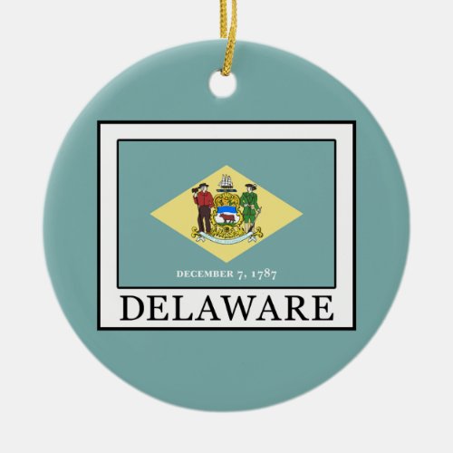 Delaware Ceramic Ornament