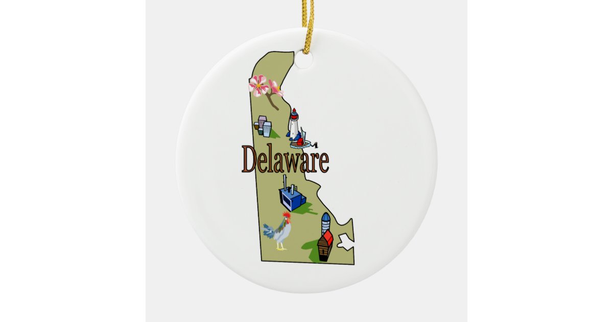 Delaware Christmas Tree Ornament Zazzle