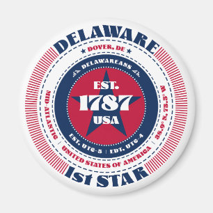 Delaware Circle Typography Souvenir Magnet
