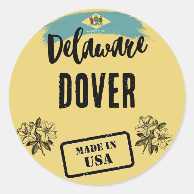 Delaware Cities Classic Round Sticker (Front)