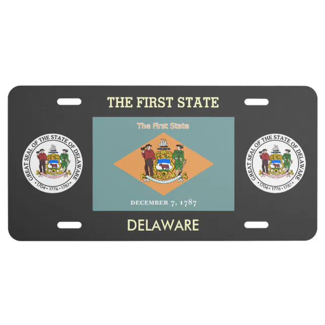 Delaware Custom Front License Plate Zazzle