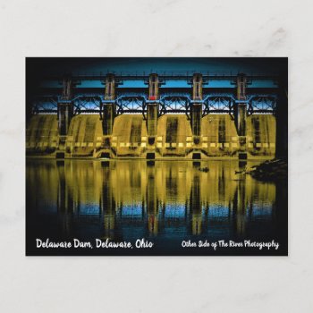 Delaware Dam At Night Delaware  Ohio Postcard by FloralZoom at Zazzle