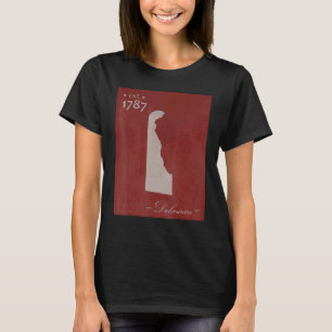 Delaware DE Map Grunge Vintage State Graphic Women T-Shirt