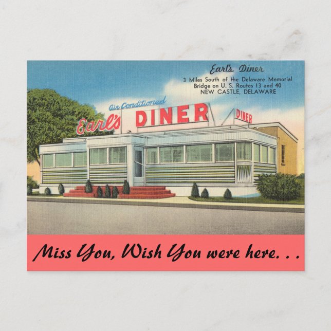 Delaware, Earl's Diner Postcard (Front)