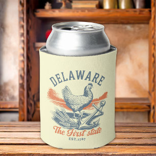 Delaware First State Vintage Can Cooler