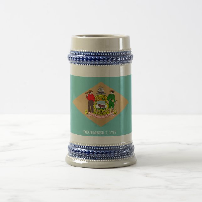 Delaware flag beer stein (Center)