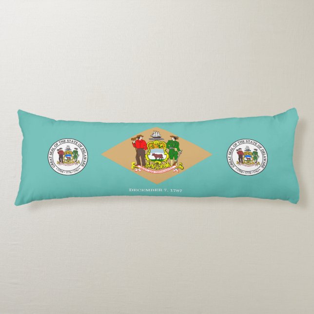Delaware flag body pillow (Front)