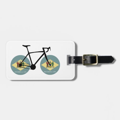 Delaware Flag Cycling Luggage Tag