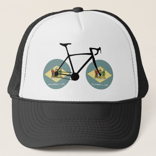 Delaware Flag Cycling Trucker Hat