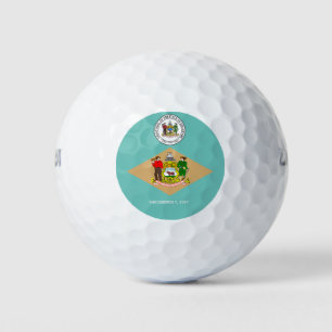 Delaware flag golf balls