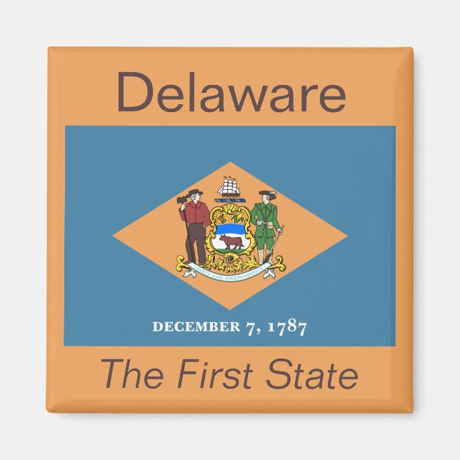 Delaware Flag Magnet (Front)
