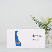 Delaware Flag Map (Standing Front)