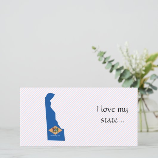 Delaware Flag Map (Standing Front)