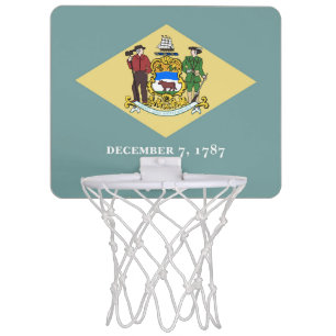Delaware flag mini basketball hoop