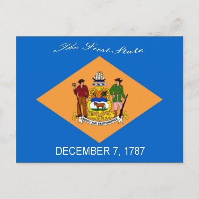 Delaware Flag Postcard (Front)