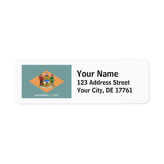 Delaware Flag Return Address Labels (Front)
