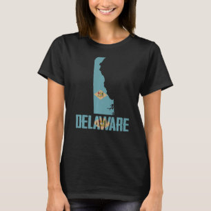 Delaware Flag State I Love Delaware Home State T-Shirt