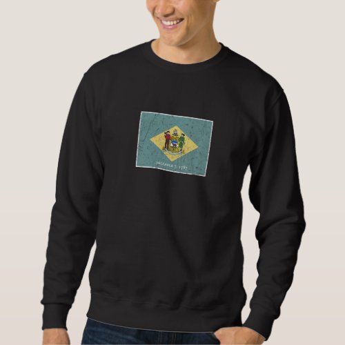 Delaware Flag State Vintage Style Sweatshirt