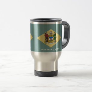 Delaware flag travel mug