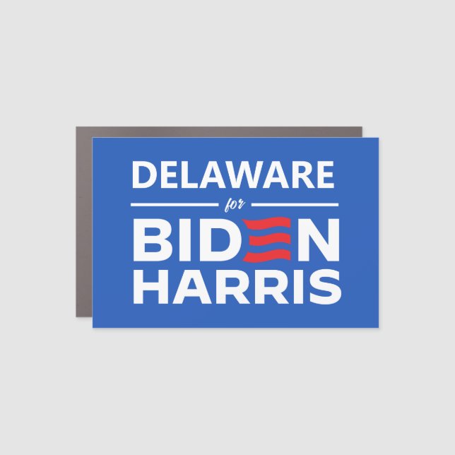 Delaware for Biden Harris Car Magnet (Front)