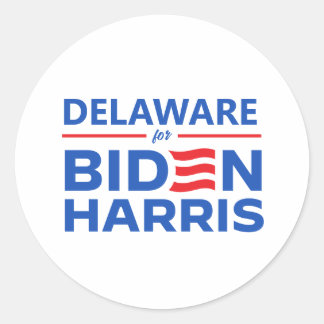 Delaware for Biden Harris Classic Round Sticker