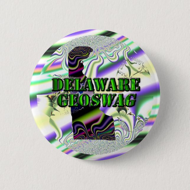 Delaware Geoswag Geocaching Gifts Treasure Buttons (Front)