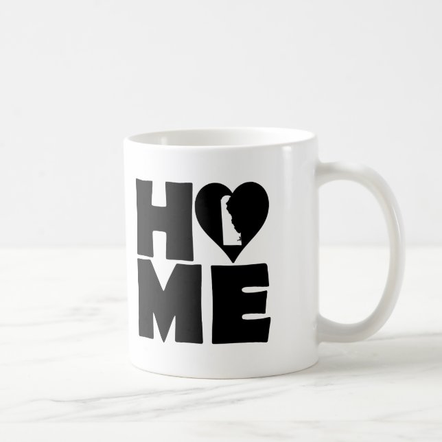 Delaware Home Heart State Mug or Travel Mug (Right)