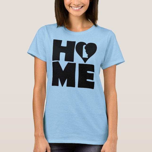 Delaware Home Heart State Tees T-Shirt (Front)