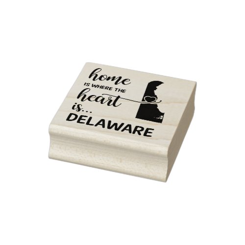 Delaware home is where the heart is rubber stamp